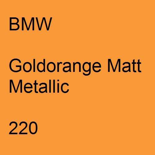 BMW, Goldorange Matt Metallic, 220.